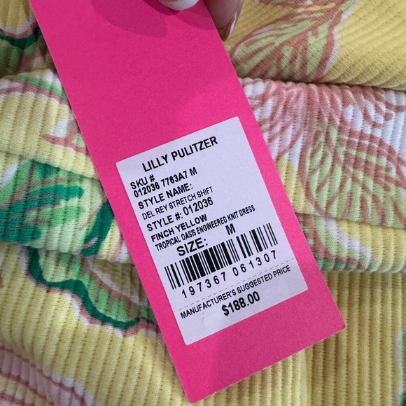 Lilly Pulitzer Yellow and Pink Tropical Dress - Picture 5 of 5